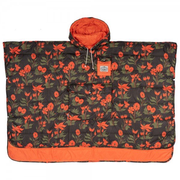 Poler Camping Poncho - orchid floral black