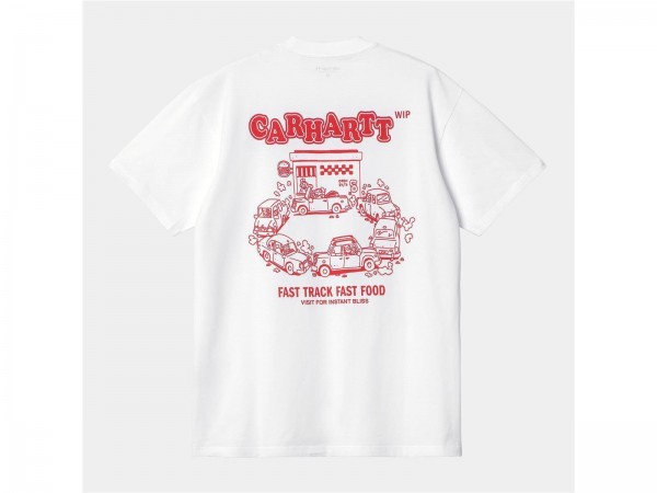 Carhartt WIP S/S Fast Food T-Shirt in White für Herren