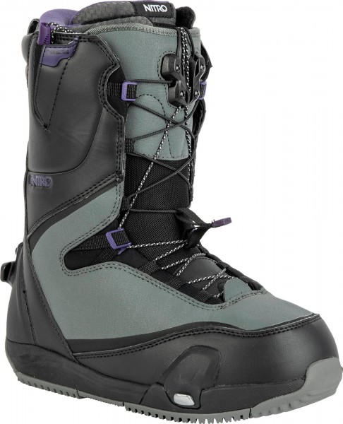 Nitro Cave TLS Step On Snowboard-Boots in Black-Charcoal