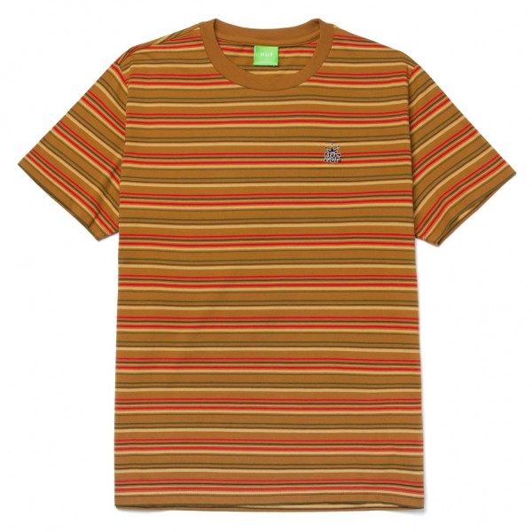 HUF Crown Stripe T-Shirt - burnt orange