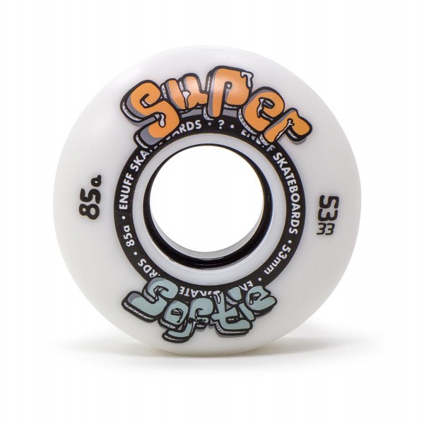 Enuff Super Softie Wheels Skateboard Rollen white (Satz)