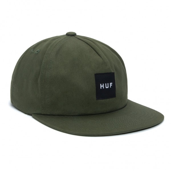 HUF Essentials Unstructured Box Snapback - loden