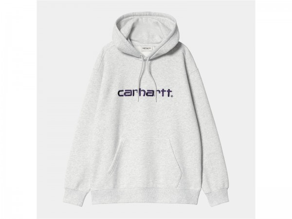 Carhartt WIP W' Hooded Carhartt Sweatshirt für Damen in Ash Heather / Tyrian
