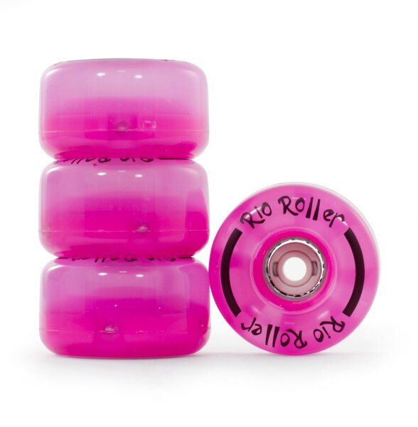 Rio Roller Light-Up Wheels (4er-Satz)  Pink Frost
