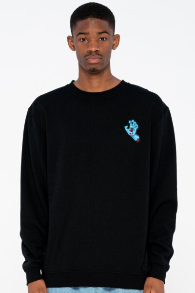 Santa Cruz Screaming Hand Chest Crew Sweatshirt für Herren Black L