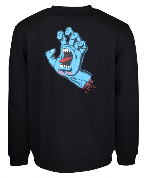 Santa Cruz Screaming Hand Chest Crew Sweatshirt für Herren Black XL