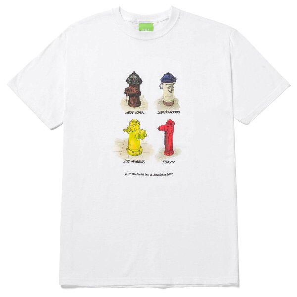 HUF All Cities T-Shirt - white