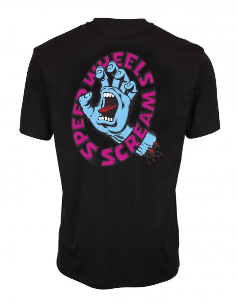 Santa Cruz Speed Wheels Scream Black T-Shirt