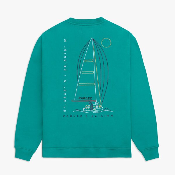 Parlez Swan Pullover Sweatshirt Aqua L