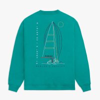 Parlez Swan Pullover Sweatshirt Aqua L