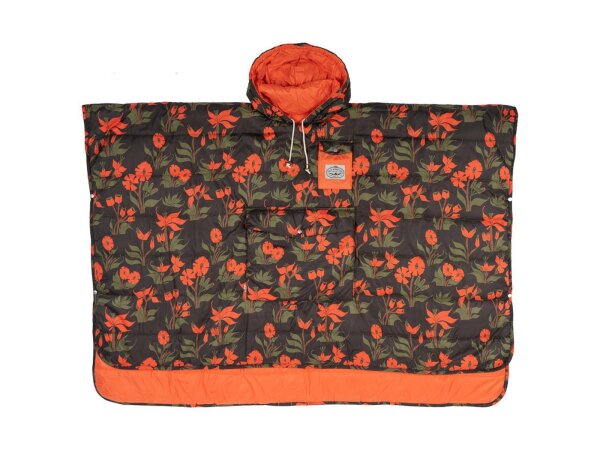 Poler Camping Poncho - orchid floral black