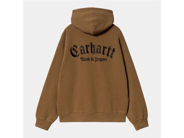 Carhartt WIP Onyx Script Hooded Sweat in Hamilton Brown M
