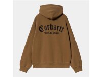 Carhartt WIP Onyx Script Hooded Sweat in Hamilton Brown M