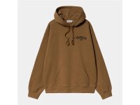 Carhartt WIP Onyx Script Hooded Sweat in Hamilton Brown M