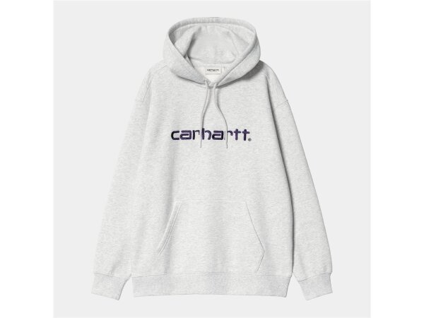 Carhartt WIP W Hooded Carhartt Sweatshirt für Damen in Ash Heather / Tyrian