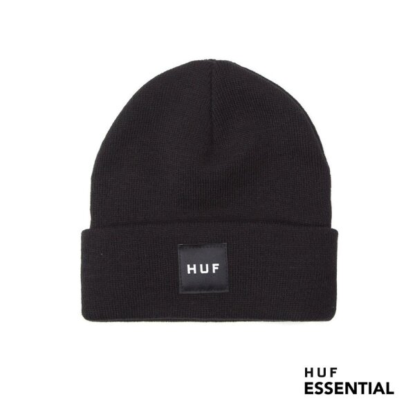 HUF Essentials Box Logo Beanie Black