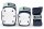 Rekd Protektoren Heavy Duty Triple Pad Set in blue / mint