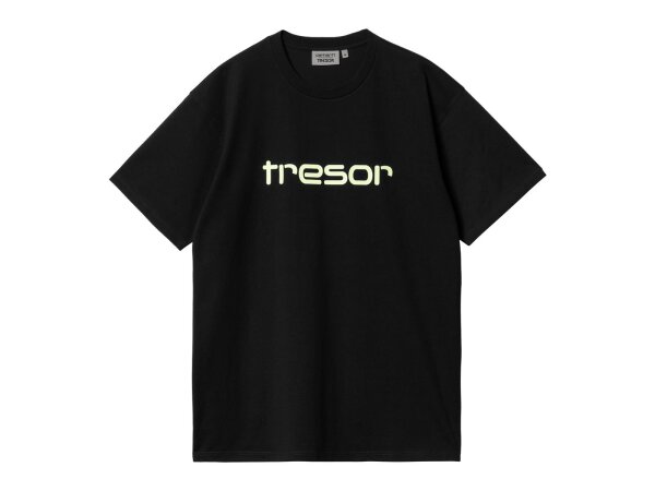Carhartt WIP X Tresor Techno Alliance T-Shirt in Black / Glow Green