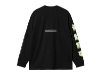 Carhartt WIP X Tresor True Spirit L/S T-Shirt in Black / Glow Green