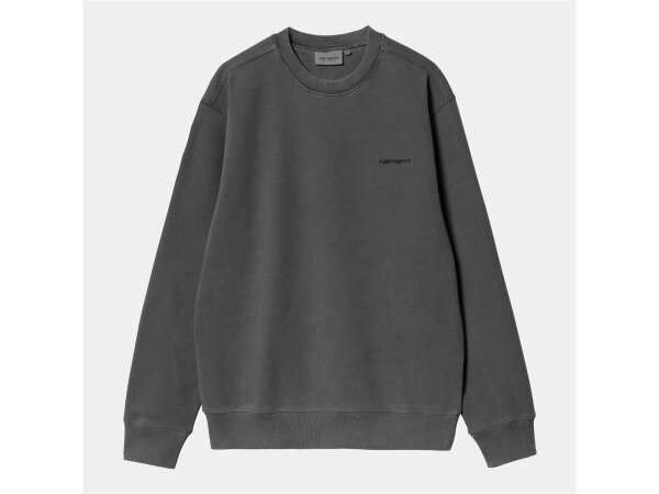 Carhartt WIP Duster Script Sweat für Herren in Black Garment Dyed