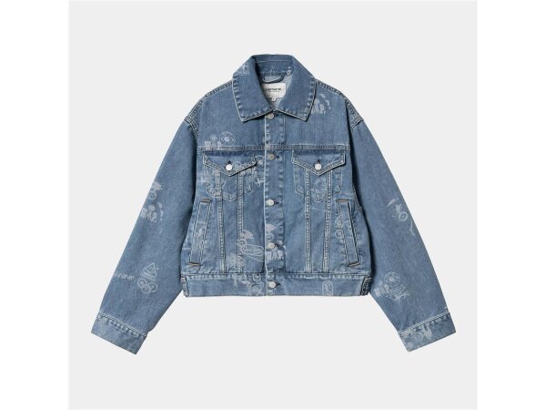 Carhartt WIP W Stamp Jacket für Damen in Blue Bleached