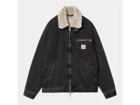 Carhartt WIP Herald Jacket in Black / Wall stone washed