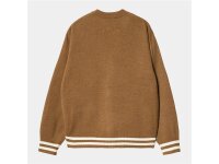 Carhartt WIP Brown Ducks Cardigan Strick für Herren in Hamilton Brown