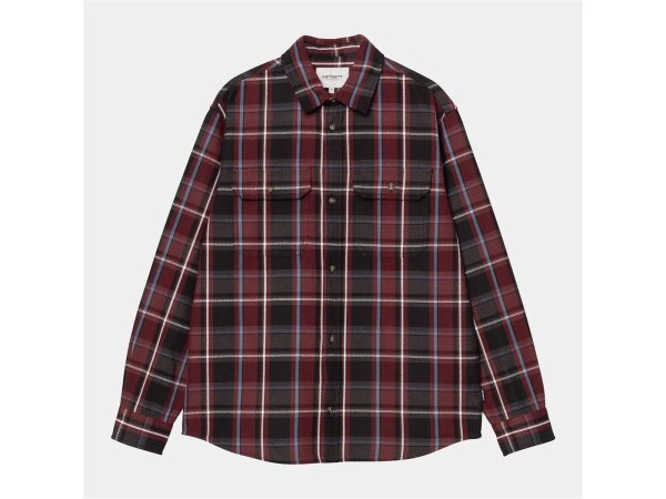 Carhartt WIP l/s Hobart Shirt in Check/Black für Herren