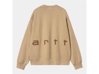 Carhartt WIP Felt Script Sweat für Herren in Peanut / Tobacco garment dyed M