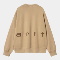 Carhartt WIP Felt Script Sweat für Herren in Peanut / Tobacco garment dyed M