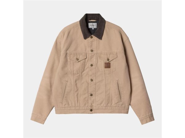 Carhartt WIP Dayton Trucker Jacket in Dusty H Brown / Tobacco stone canvas