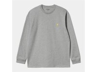Carhartt WIP L/S Chase T-Shirt in Dark Grey Heather / Gold für Herren
