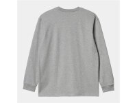 Carhartt WIP L/S Chase T-Shirt in Dark Grey Heather / Gold für Herren