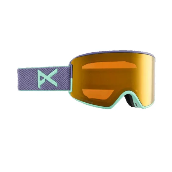 Anon Schneebrille M3 Schneebrille + Ersatzglas und Maske Purple, Lens: Perceive Sunny Bronze