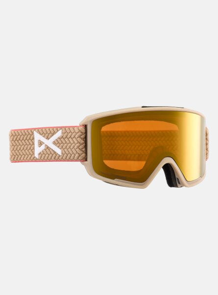 Anon Schneebrille M3 Goggle + Ersatzglas und Maske Summit Taupe, Lens: Perceive Sunny Bronze