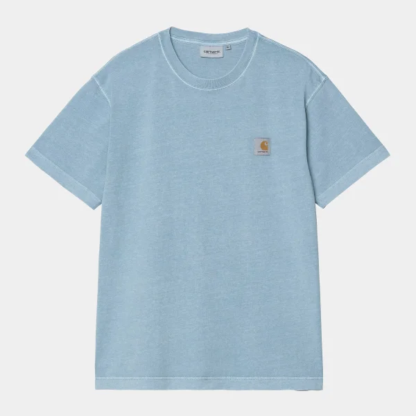 Carhartt WIP S/S Nelson T-Shirt für Herren Clay Blue garment dyed