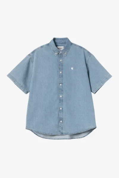 Carhartt WIP S/S Lucas Shirt Blue bleached für Herren