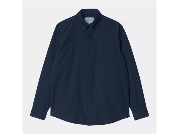 Carhartt WIP L/S Bolton Shirt für Herren in Dark Navy garment dyed