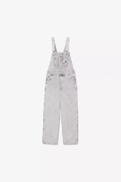 Carhartt WIP Bib Overall Straight Latzhose für Damen Black chalk wash