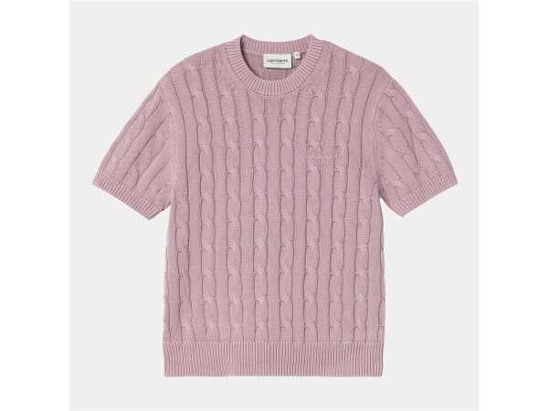 Carhartt WIP W Carter Knit T-Shirt für Damen in Pink Fog garment dyed