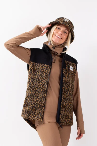 Eivy Lumberjackie Sherpa Vest Leopard