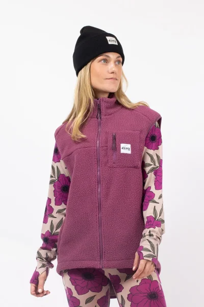 Eivy Lumberjackie Sherpa Vest Pinkgundy(26)