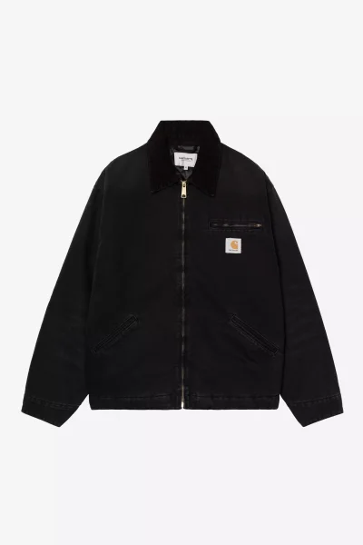 Carhartt WIP OG Detroit Jacket für Herren Black / Black stone canvas