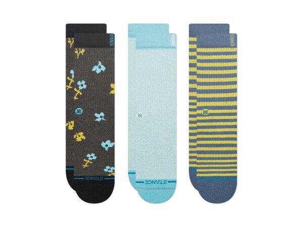 Stance Petal Whimsy 3-Pack Socken M (38-41) in Black