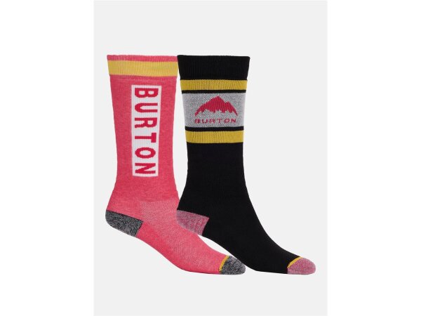 Burton Weekend Mittelschwere Snowboardsocken 2-Pack  für Kinder Azalea Pink
