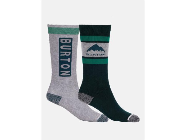 Burton Weekend Mittelschwere Snowboardsocken 2-Pack  für Kinder Deep Emerald
