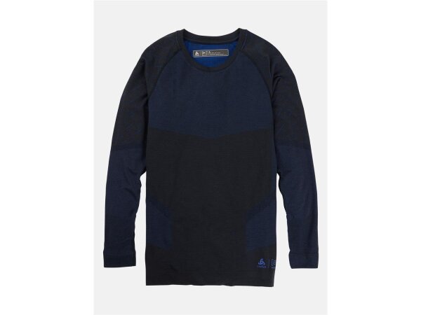 Burton [ak]® Slokar Merino Funktionswäsche-Crewneck für Herren True Black / Jake Blue M