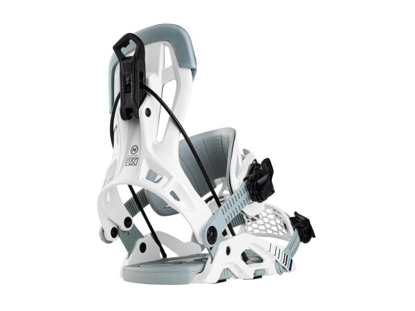 Nidecker Flow Fuse Hybrid Speed Entry Snbowboard-Bindung Unisex weiss Gr. L (41,5 - 44)