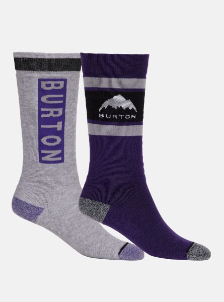 Burton Weekend Mittelschwere Snowboardsocken 2-Pack  für Kinder Imperial Purple