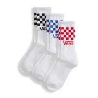 Vans Classic Crew Socken Checkerboard White (3-Pack)